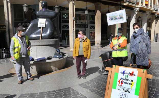 Roban la hucha de solidaridad de la Coordinadora de Pensionistas en una concentración en Palencia