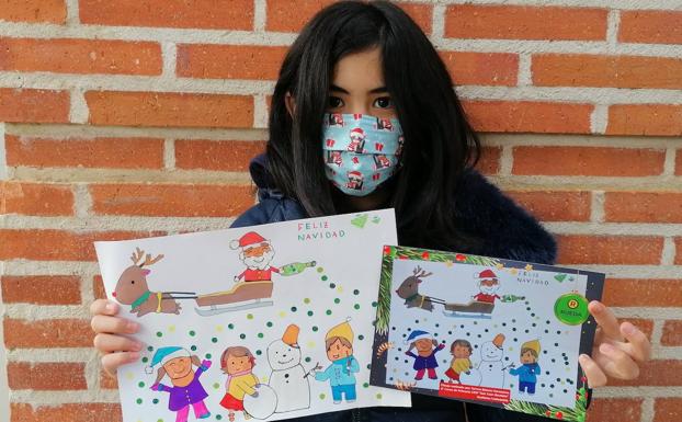 Una alumna de Rodilana gana el VII Consurso de Tarjetas de Navidad de la DO Rueda