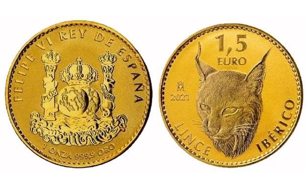 Así es la nueva moneda de 1,5 euros con la imagen del lince ibérico