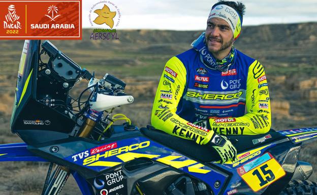 Santolino subasta su equipación del Dakar para ayudar a la Asociación de Enfermedades Raras de Castilla y León