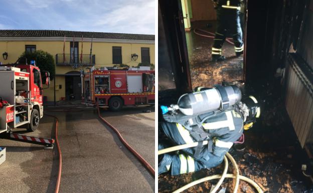 Un cortocircuito provoca un incendio en el Ayuntamiento de San Miguel del Pino