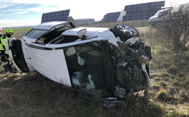 Herido un matrimonio en un accidente de tráfico en Palencia