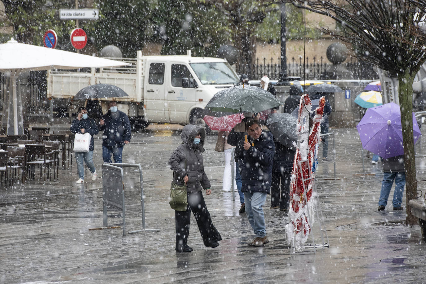Primera nevada de 2022 en la provincia de Segovia