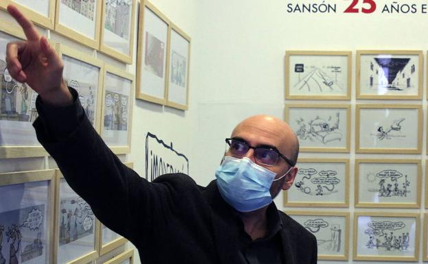 El humor gráfico de Sansón recala en Garcigrande para arrancar «alguna sonrisa»