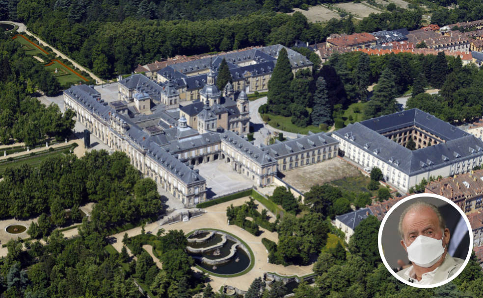 El palacio de La Granja, posible residencia del rey emérito a su regreso de España