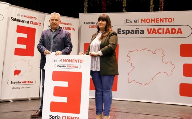 Ángel Ceña y Vanessa García, de Soria ¡Ya!, presentados como candidatos de España Vaciada