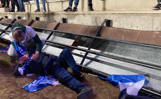 Uno de los heridos en el encuentro entre el Zamora y el Deportivo permanece ingresado