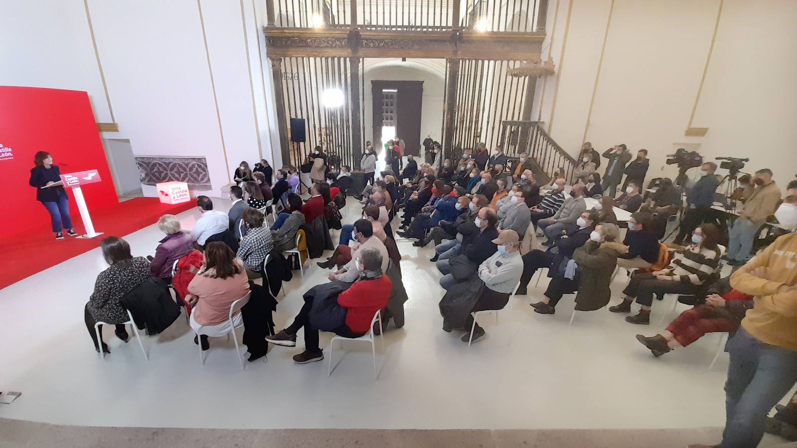 Acto político del PSOE en Medina del Campo con Luis Tudanca y Carmen Calvo