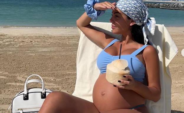 Georgina Rodríguez muestra su avanzado estado de gestación