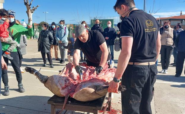 El público respalda la Fiesta de la Matanza en Tamames