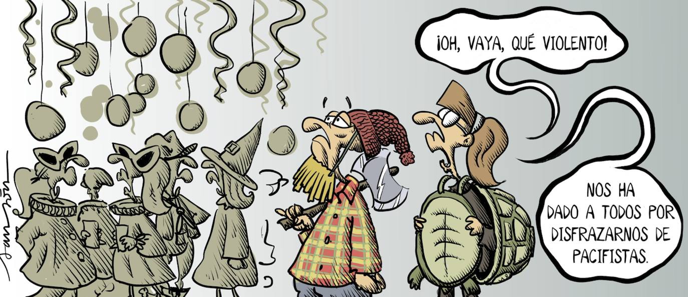 La viñeta de 'Sansón': carnaval uniformado