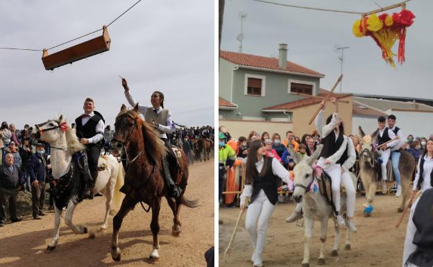 Los quintos de Torrelobatón y Pedrajas corren las cintas tras dos años en blanco por la covid