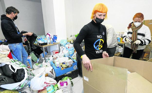 La ayuda palentina para los ucranianos colapsa almacenes y camiones