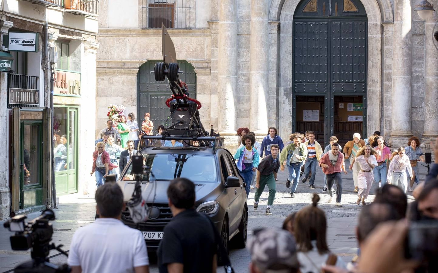 El rodaje de la película de los Hombres G y el corte de Plaza España complicarán este tráfico el lunes