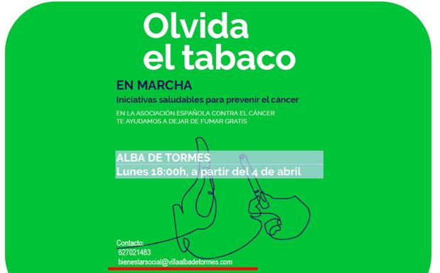 Alba de Tormes promueve un taller para dejar de fumar