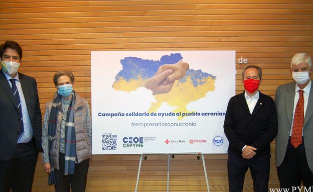 CEOE CEPYME Salamanca, Cáritas, Cruz Roja y el Banco de Alimentos recaudará fondos para Ucrania
