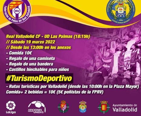 Los peñistas del Real Valladolid y Las Palmas se hermanarán antes del partido