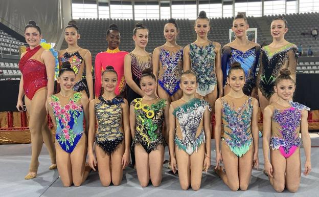 El Rítmica Salamanca brilla en el Regional de base individual y mete a todas sus gimnastas en el Nacional