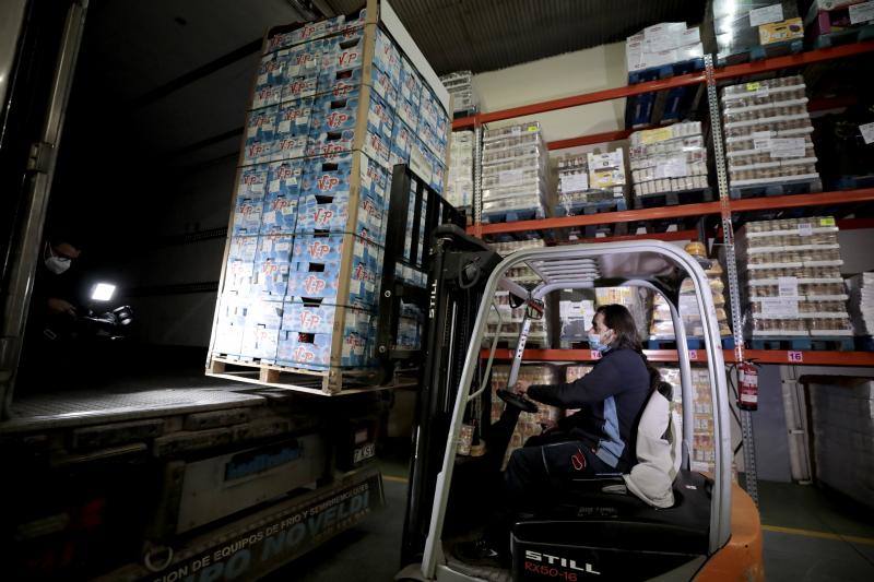 El Banco de Alimentos recibe verduras tras 15 días sin producto por el parón del transporte