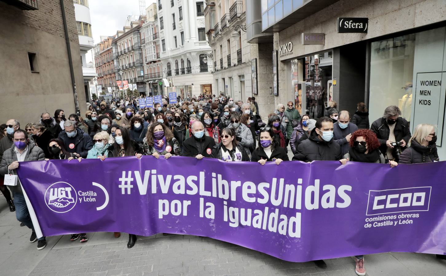 Manifestación feminista en Valladolid