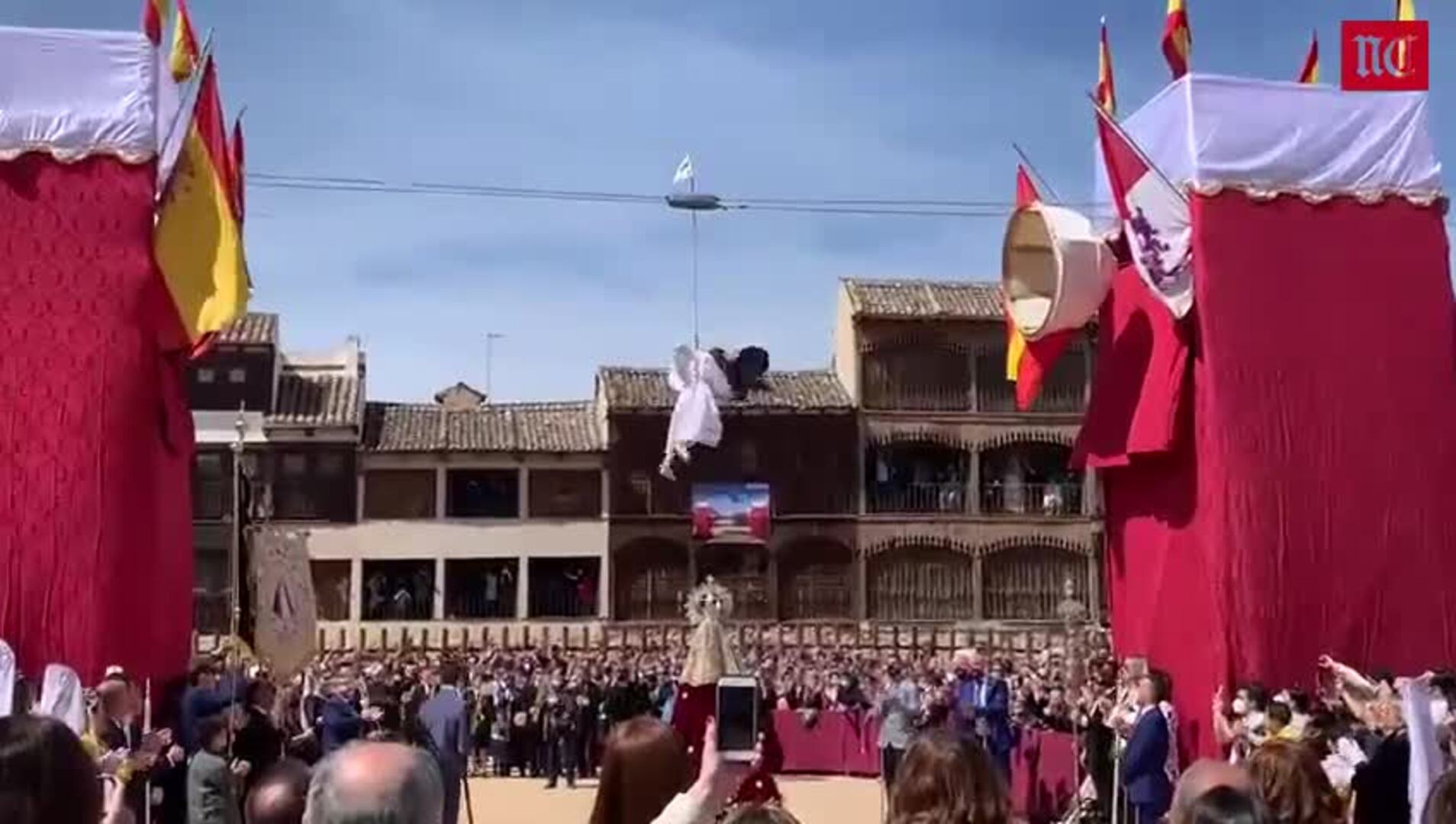 Bajada del ángel en Peñafiel