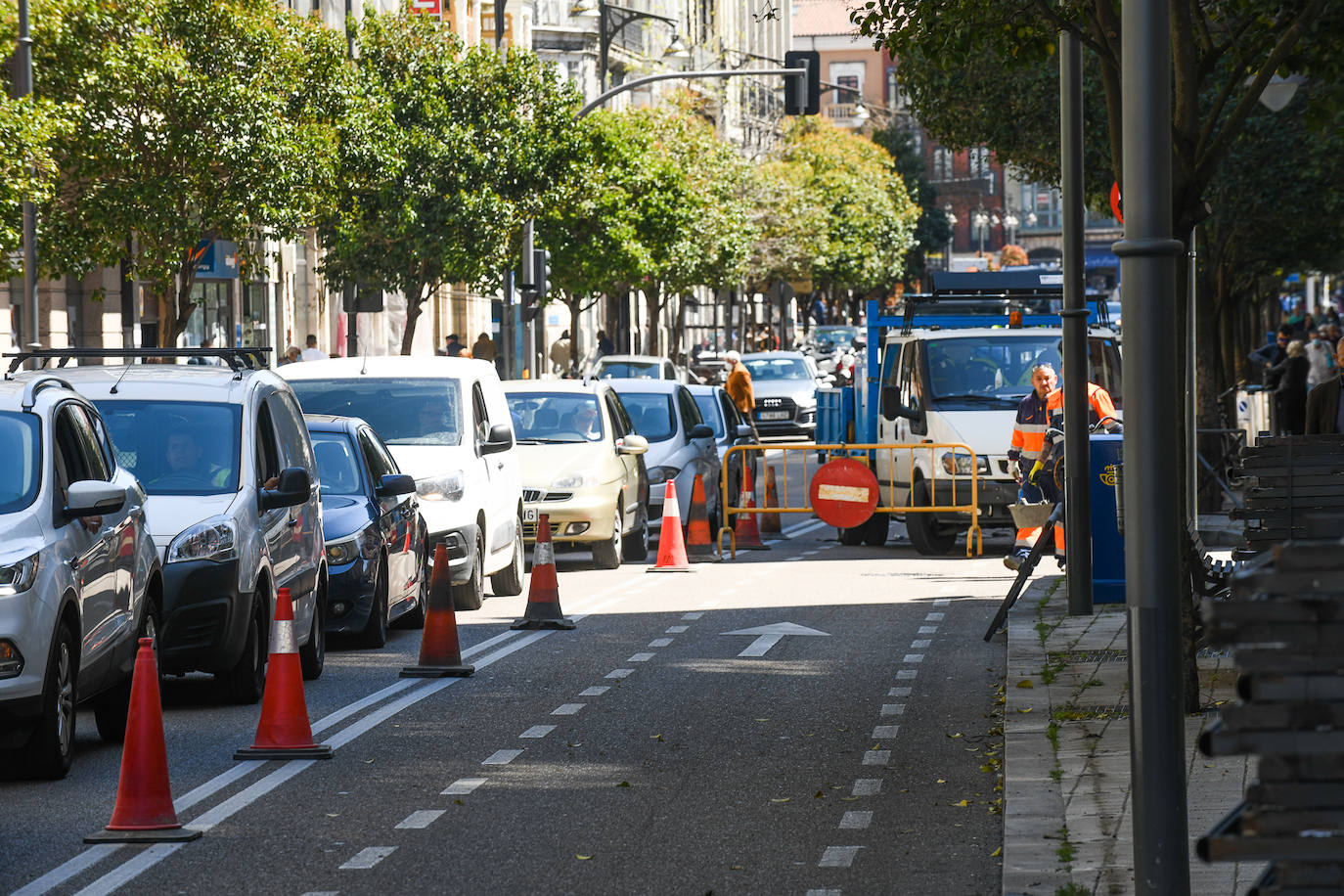 Obras en la calle Miguel Íscar de Valladolid