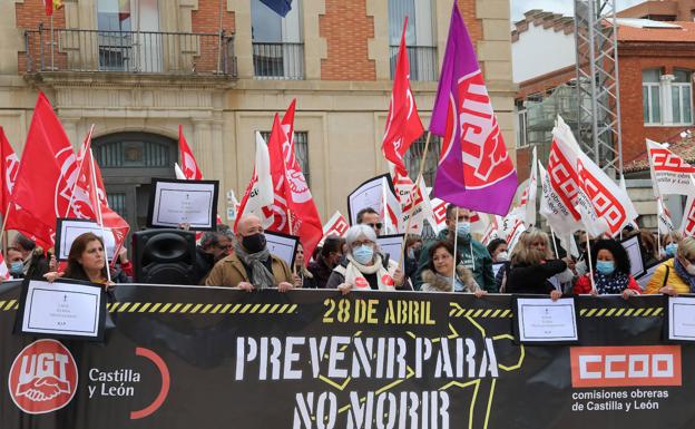 Los sindicatos achacan a la temporalidad la subida del 17% en los accidentes laborales en Palencia