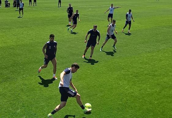 Primera sesión semanal con toda la plantilla del Real Valladolid disponible