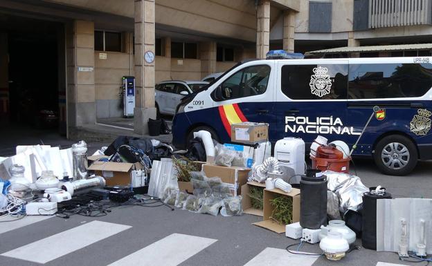 Detenido en Salamanca por una plantación 'indoor' de marihuana y defraudación de fluido eléctrico