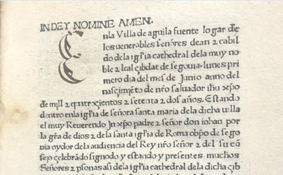 El Sinodal de Aguilafuente como signo de relevancia
