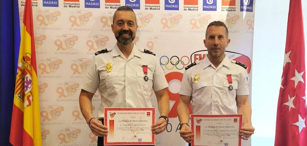 Los policías de Palencia Fernando Aristín y Juan Manuel Sebastián, plata al Mérito Deportivo
