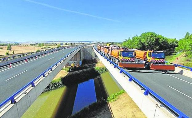 Se reabren las calzadas en sentido Palencia del viaducto de Frómista