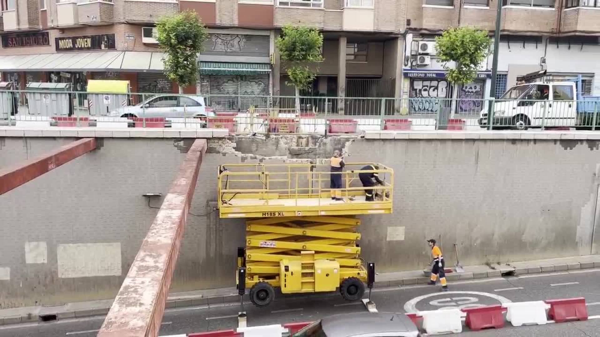 Inicio de las obras de reparación del túnel de la Circular de Valladolid