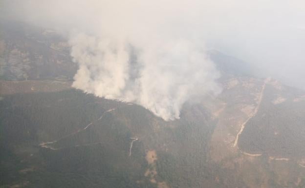 Evacuado un campamento con 49 menores y once monitores por el incendio de Candelario