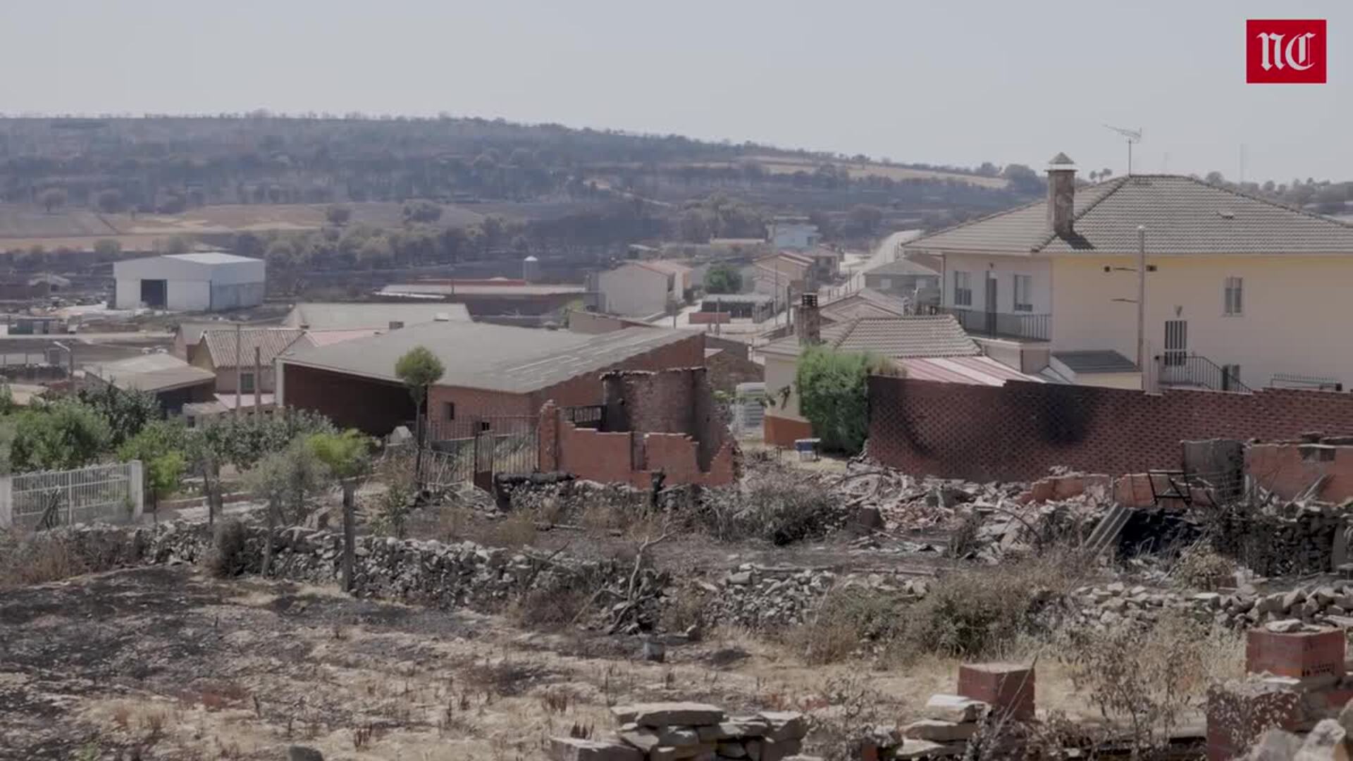 Viaje a la 'zona cero' del fuego en la localidad zamorana de Losacio