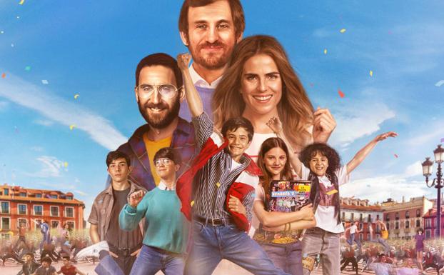 La Plaza Mayor de Valladolid, en el cartel de la película con canciones de los Hombres G