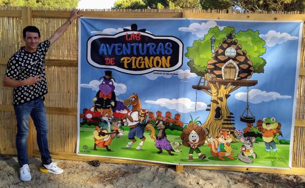 El actor Juanjo Ballesta apadrina 'Las aventuras de Pignon', el nuevo revulsivo turístico de Pedrajas