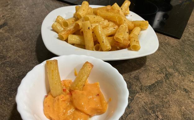 Pasta chips en freidora de aire