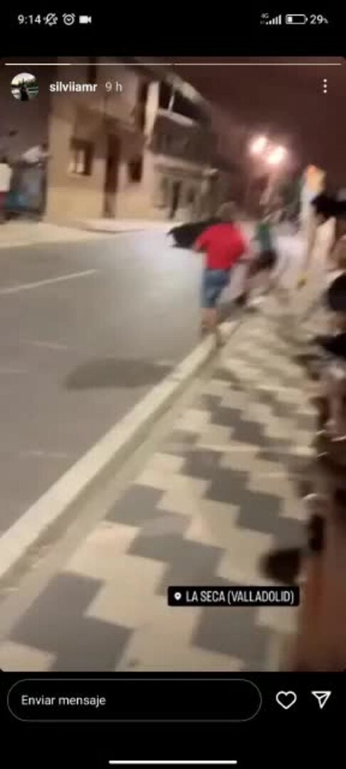 Herido en el encierro nocturno de la noche del viernes en La Seca