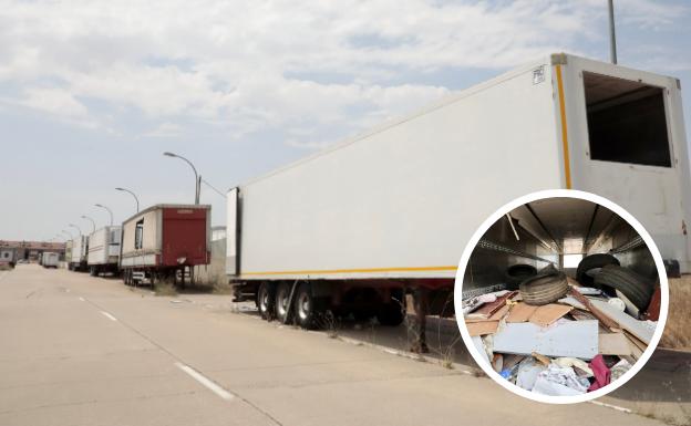 El cementerio de camiones de Villanubla que el Ayuntamiento lucha por erradicar