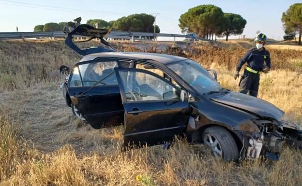 Herido un joven de 21 años tras salirse de la carretera en Rubí de Bracamonte