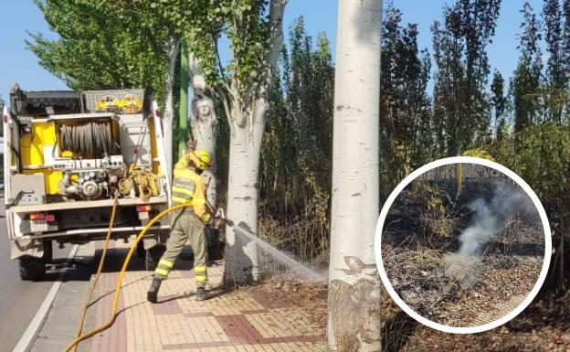 Controlado y sin llamas un incendio en la ciudad de Burgos