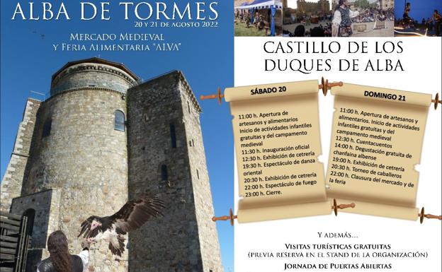 El castillo de los duques de Alba acoge II Feria Agroalimentaria ALVA y el Mercado Medieval