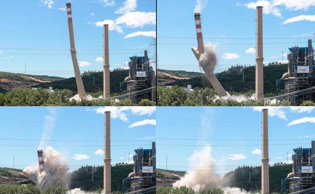 Naturgy derribará la chimenea del Grupo I de la central térmica de La Robla