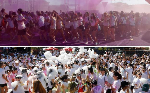 1.500 participantes en la Holi San Antolín llenan Palencia de polvos de colores y alegría