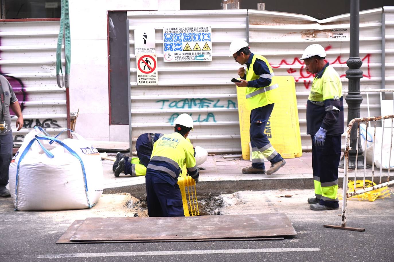 Investigan el accidente de la motorista que se cayó en una zanja en San Quirce