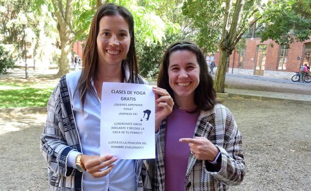 Clases de yoga gratis contra los excrementos de los perros en Valladolid