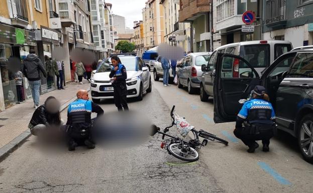 Herido un ciclista al chocar contra la puerta abierta de un coche en Burgos