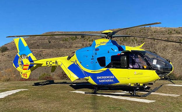 Trasladado en helicóptero tras caerle encima el árbol que talaba en León