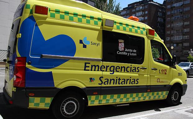 Trasladado al hospital tras salirse de la vía su coche en Pozaldez